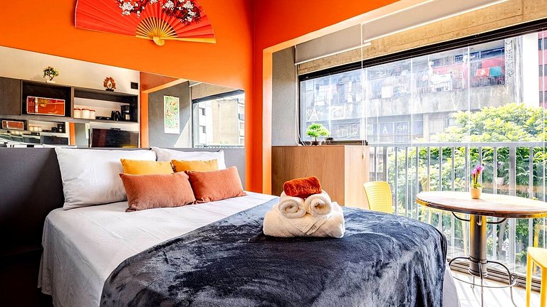 Studio Oriental na Bela Vista Próx. Paulista e Sírio-Libanês